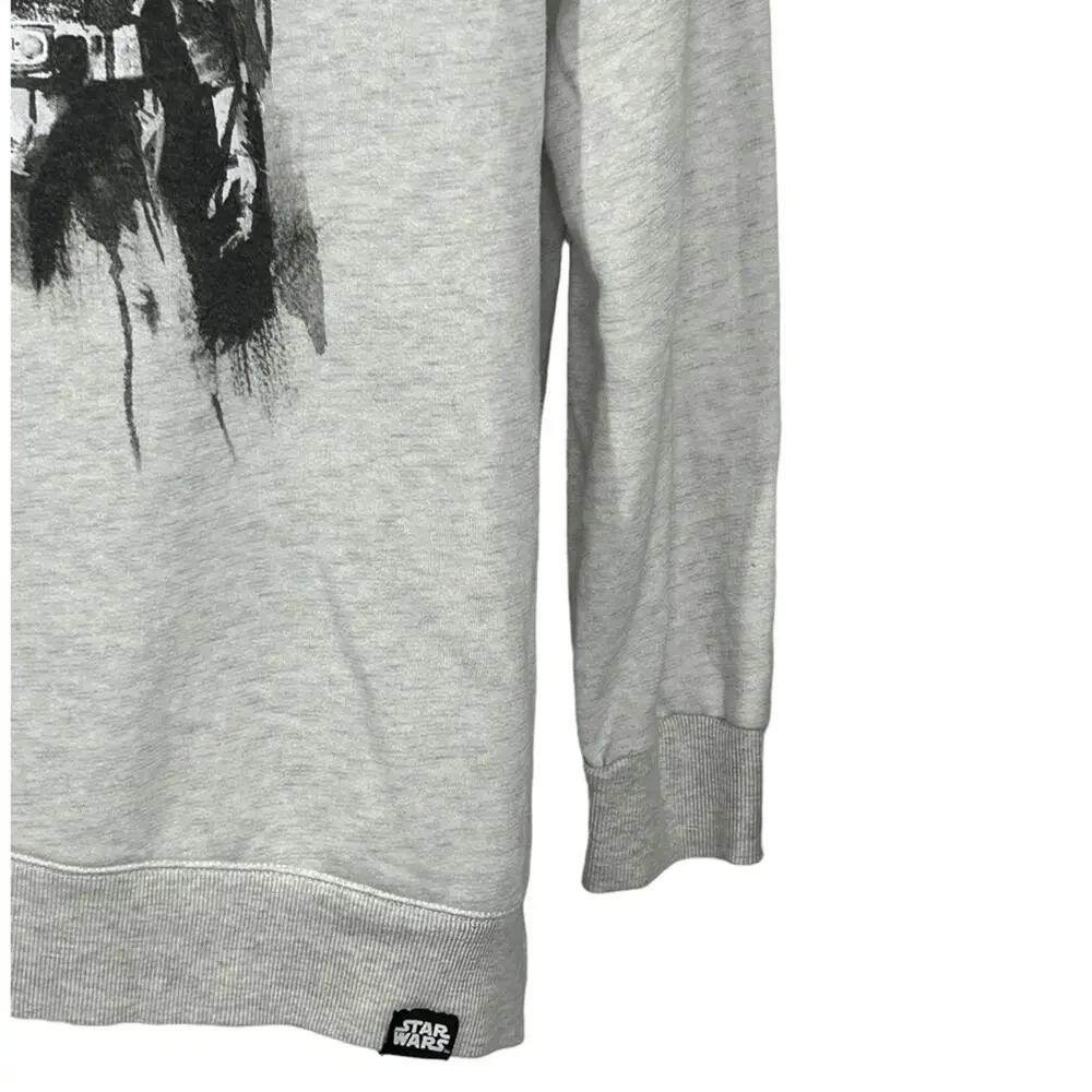 Pull&Bear Star Wars Graphic Sweatshirt XL Gray Oversized Crewneck Disney Logo